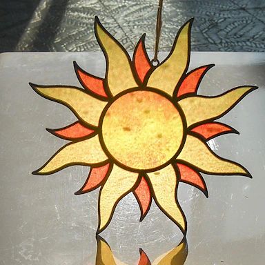 2022 National Style Embroidery Bookmark Personalized Hand Embroidered Corner Bookmark 2023 - ZAR R225 Sun Catcher Window, Skylight Design, Tiffany Glass Art, L'art Du Vitrail, Stained Glass Sun, Tiffany Glass, Window Decoration, Stained Glass Designs, Stained Glass Projects