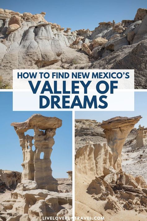 Get a complete guide to Valley of Dreams New Mexico and Alien Throne New Mexico. This New Mexico badlands hike is one of the best things to do in Farmington New Mexico and one of the best hikes in New Mexico. Located near the Ah-Shi-Sle-Pah Wilderness and Bisti Badlands, this easy New Mexico hiking trail deserves a spot on your New Mexico bucket list. | bisti badlands new Mexico | ah shi sle pah wilderness | new Mexico off the beaten path | bisti/de-na-zin wilderness in new mexico Ah Shi Sle Pah, White Valley New Mexico, New Mexico Travel Winter, Valley Of Dreams New Mexico, Bisti Badlands New Mexico, New Mexico Hiking, Deming New Mexico, Shiprock New Mexico, Farmington New Mexico