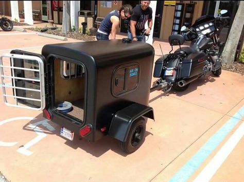 . Trailer For Motorcycle, Pull Behind Motorcycle Trailer, Dog Motorcycle, Pet Trailer, Biker Dog, Dog Trailer, Tricycle Bike, Bicycles For Sale, Motorcycle Trailer