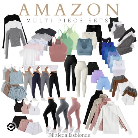 Amazon Set Outfit, Amazon Two Piece Set, Amazon Sets For Women, Amazon Favorites Clothes, Staple Pieces For Wardrobe, Amazon Basics Clothing, Amazon Style For Women, Amazon Sets, Amazon Fits