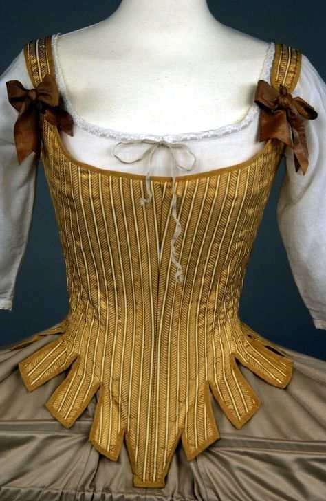 Fashion Fun Facts! – Fashhousse.com Corset Dress High Neck, Cinema Exhibition, Corset Dress Vintage, 1700s Fashion, Corset Stays, 18th Century Stays, 1700 Fashion, 18th Century Women, Style Corset