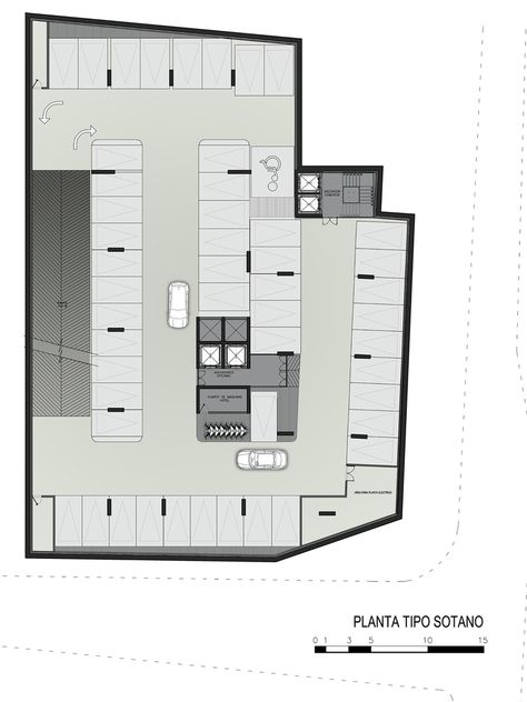 Gallery - Bicentennial Tower / Entorno AID + CMS+GMP - 17 Basement Parking Design, Basement Parking Plan, Parking Plan, 2 Bedroom House Design, Hotel Room Plan, Urban Rooms, Landscape Architecture Plan, Architecture Drawing Presentation, Hotel Floor Plan