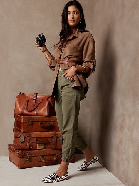 Utility Chino Jogger | Banana Republic Factory Safari Outfit, Safari Outfits, Chino Joggers, Safari Chic, Green Trousers, Safari Style, Banana Republic Factory, Banana Republic Women, Banana Republic Pants