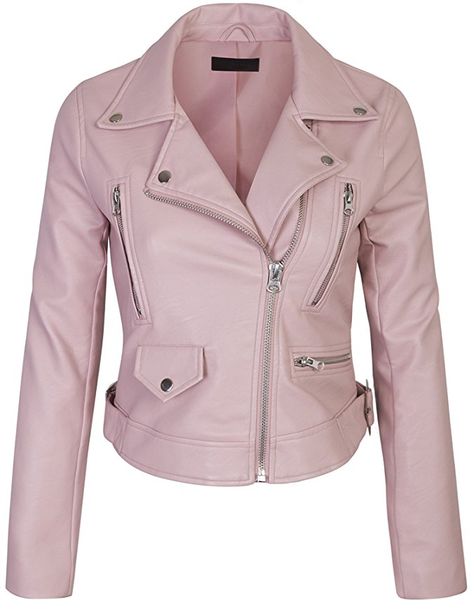 Cloud Leopard, Pink Motorcycle, Build An Outfit, Fake Leather Jacket, Womens Moto Jacket, Pink Leather Jacket, Motorcycle Leather Jacket, Classic Corvette, Cheap Jacket