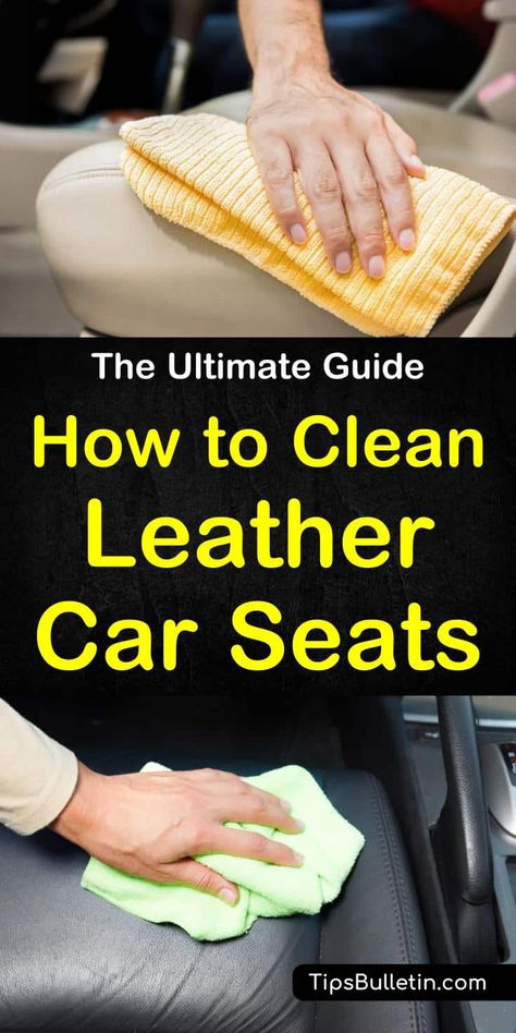 Discover the ultimate guide on how to clean leather car seats with homemade solutions using common products. Find out the best way to remove stains from a vehicle's interiors with these awesome tips and tricks. Clean you auto's leather upholstery quickly. #cleancarseats #leather #cleanleather Clean Leather Car Seats, Cleaning Leather Car Seats, Cleaning Leather, Clean Car Seats, Clean Baking Pans, Cleaning Painted Walls, Glass Cooktop, Deep Cleaning Tips, Leather Car Seats