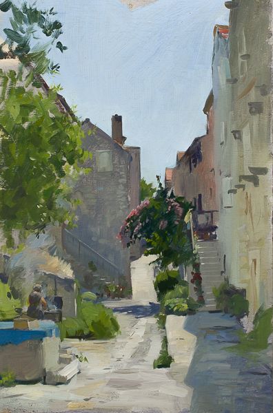 Plein air painting of a BBQ in Mali Ston, Croatia. Croatian Coast, Building Painting, Plein Air Landscape, Acrylic Oil Painting, Plein Air Paintings, Traditional Paintings, Modern Landscaping, Seascape Paintings, Portrait Artist