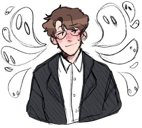 Yelling Sketch, Simpbur Fanart Pfp, Wilbur Soot Fanart Cute, Simpbur Wilbur Fanart, Smirk Reference, Argbur Fanart, Ghost Character Art, Wilbur Soot Art, Smirk Drawing