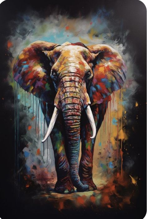 Elephant Painting Canvas, Bull Elephant, Majestic Elephant, Elephant Artwork, African Savannah, Realistic Tattoo Sleeve, Elephant Tattoo Design, Elephant Pictures, Elephants Photos