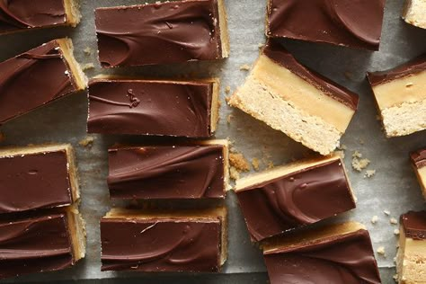 Millionaire’s Shortbread Recipe - NYT Cooking Millionaires Shortbread, Anise Cookies, Millionaire Shortbread, Butterscotch Pudding, Double Chocolate Cookies, Shortbread Recipes, Nyt Cooking, Golden Syrup, Cookies Recipes Christmas