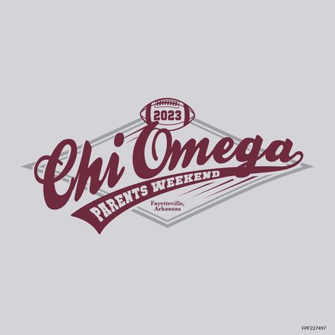 Design unique and trendy custom merch for your Greek organization from Fresh Prints! Submit a proof request to get a free mockup of your design today.  Chi Omega designs | Chi Omega apparel | custom apparel | greek apparel | Sorority designs | Parents Weekend designs |Parents Weekend apparel | text | font | sport | sporty | swoosh | simple | #shirtjustgotcrazy #freshprints Chi Omega Graphics Design, Parents Weekend Banner, Parents Weekend Sorority, Sorority Merch Apparel Design, Axo Merch, Sorority Prints, Sorority Parents Weekend, Chi Omega Apparel, Event Merch