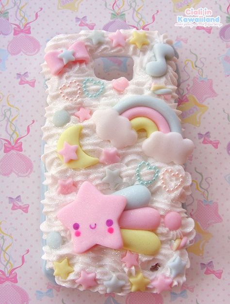 Super kawaii decoden cover with fake whipped cream for ALL mobile phone - Thumbnail 3 Sweets Wallpaper, Pastel Core, Decoden Diy, Prepaid Phones, Decoden Case, Kawaii Crafts, Decoden Phone Case, Kawaii Diy, Crystal Aesthetic