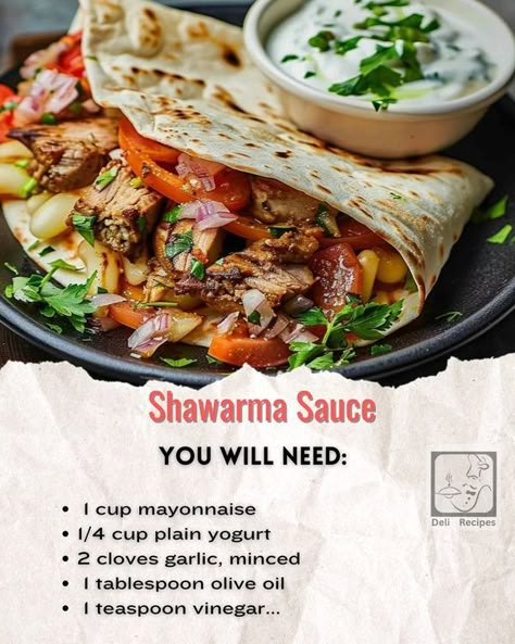 Schwarma Chicken Garlic Sauce, How To Make Shawarma Sauce, Shawarma Sauce Recipe, Best Indian Food Recipes, Shawarma Recipes, Deli Recipes, Shawarma Sauce, Arabic Dishes, Deviled Egg Salad