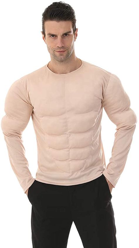 Amazon.com: EraSpooky Men Muscle Shirt Bodybuilder Halloween Costume Accessory for Adult Muscle Shirt Padded : Clothing, Shoes & Jewelry Satyr Costume, Gym Setup, Pectoral Muscles, Muscle Shirt, Halloween Costume Accessories, Muscle T Shirts, Muscle Shirts, Men's Muscle, Body Builder