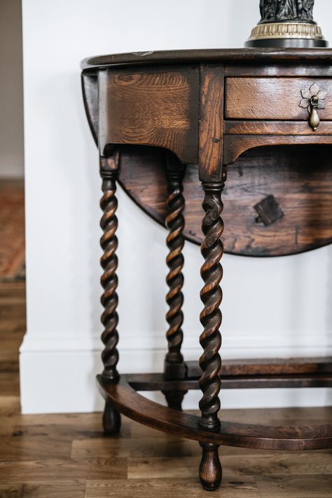 Antique Wood Side Table, Small Antique Side Table, Antique Entry Table, Vintage Entryway Table, Antique End Table, Antique End Tables, English Cottage Interiors, Parlor Table, Antique Side Table