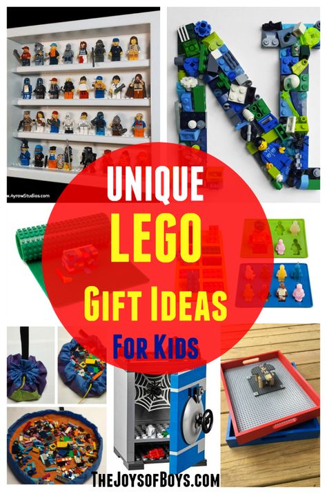 I LOVE this list!  My kids love LEGO and these unique LEGO gift ideas would be perfect for Christmas or birthdays. Lego Gift Ideas, Lego Gift, Inexpensive Diy Gifts, Lego Gifts, Lego Lovers, Unique Gifts For Kids, Gift Ideas For Kids, Lego Craft, Lego Birthday