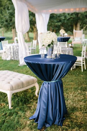 Be Patriotic: Independence Day Wedding Inspiration — Locklane ... Midnight Blue Wedding, Blue Wedding Inspiration, White Wedding Theme, Trendy Bar, Bar Tables, Wedding Color Inspiration, Table Haute, Web Images, Navy Blue Wedding