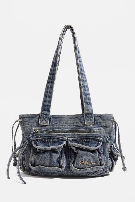 https://www.urbanoutfitters.com/en-gb/shop/bdg-lissy-denim-y2k-shoulder-bag Y2k Bags, Y2k Shoulder Bag, Y2k Accessories, Urban Outfitters Jeans, Denim Handbags, Denim Shoulder Bags, Jeans Bag, Pretty Bags, Fashion Board