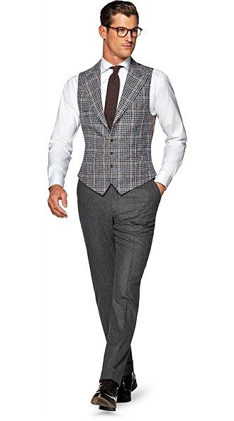 Grey Waistcoat Waistcoat Outfits, Waist Coat Men, Mens Office Fashion, Indian Bridal Wear Red, Stylish Waistcoats, Grey Waistcoat, Waistcoat Outfit, Waistcoat Designs, Men Waistcoat