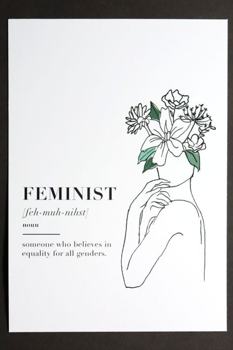 Feminist Drawing Art, Feminist Definition, Feminist Aesthetic, Feminism Definition, Feminist Poster, Tattoo Script, Intersectional Feminism, Feminist Quotes, Feminist Art