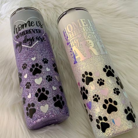 Dog Mom Glitter Tumbler, Dog Glitter Tumbler, Animal Tumbler Ideas, Dog Mom Tumbler Cups, Dog Mom Tumbler Ideas, Vinyl Tumblers Cricut, Vinyl Tumblers Ideas, Wedding Tumblers Ideas, Dog Tumbler Ideas