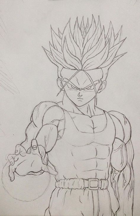 Future Super Saiyan Trunks Drawing. Trunks Drawing Dragon Ball, Future Trunks Drawing, Trunks Dbz Drawing, Dbz Drawings Sketches, Future Trunks Manga, Trunks Sketch, Trunks Drawing, Broly Drawing, Dragon Ball Drawing