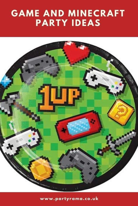 Create a Game and Minecraft themed birthday party for your child to celebrate their special day with our collection of themed tableware and decorations. Pixelated Background, Lan Party, Video Games Birthday Party, Video Game Party, Video Games Birthday, Game Party, Minecraft Party, Monster Jam, Sports Themed Party