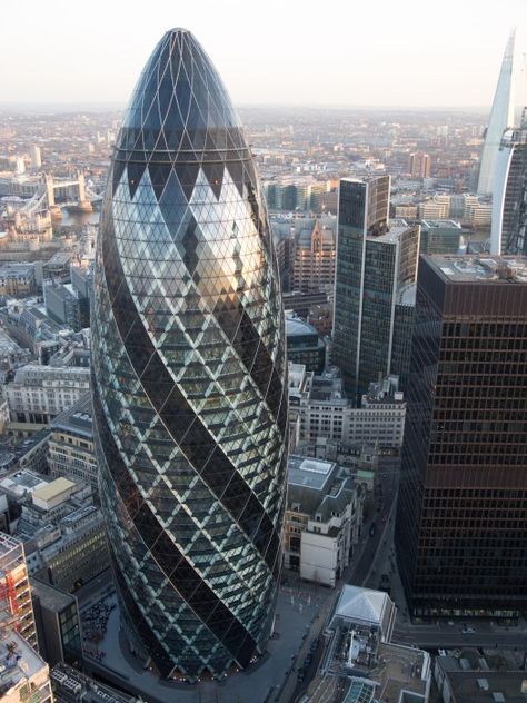 Gherkin London, Mary The Virgin, The Gherkin, Norman Foster, London Architecture, City Of London, London Places, Street Names, London Calling