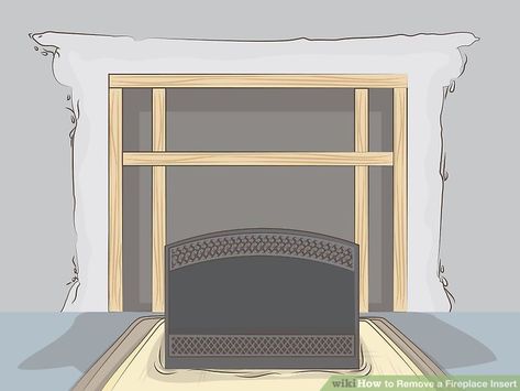 How to Remove a Fireplace Insert (with Pictures) - wikiHow How To Remove A Fireplace Insert, Remove Fireplace Surround, Prefab Fireplace, Wood Burner Fireplace, Unused Fireplace, Propane Fireplace, Gas Insert, Masonry Fireplace, Gas Fireplace Insert