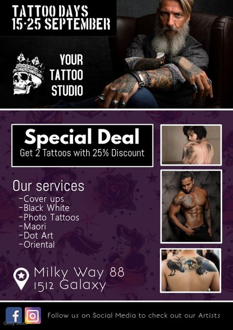 Tattoo Promotion Ideas, Salon Promotion Ideas Marketing, Tattoo Note, Salon Promotions, Tattoo Poster, Instagram Fonts, Black Line Tattoo, Wall Images, Tattoo Store