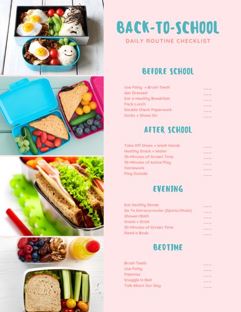 Taking Control of our Back-to-School Routine with Guardian After School Schedule, Busy Mom Planner, Back To School Lunch Ideas, Back To School Lunch, School Transition, Routine Printable, Routine Checklist, After School Routine, Back To School Organization