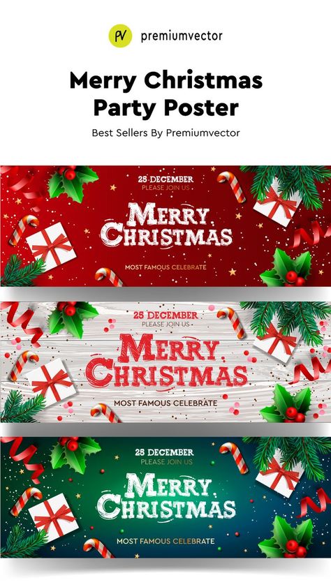 Christmas Banner Design, Banner Design Templates, Christmas Poster Design, Christmas Marketing, Christmas Party Poster, Photo Backdrop Christmas, Pc Photo, Happy New Year Banner, Merry Christmas Background