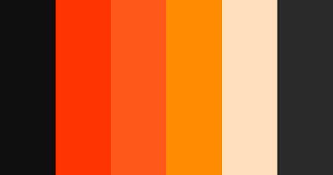 Candy Corn Color Palette, Black And Orange Color Palette, Neon Orange Color Palette, Orange Black Color Palette, Orange Hex Code, Orange And Black Color Palette, Clothe Reference, Light Color Scheme, Orange Hex