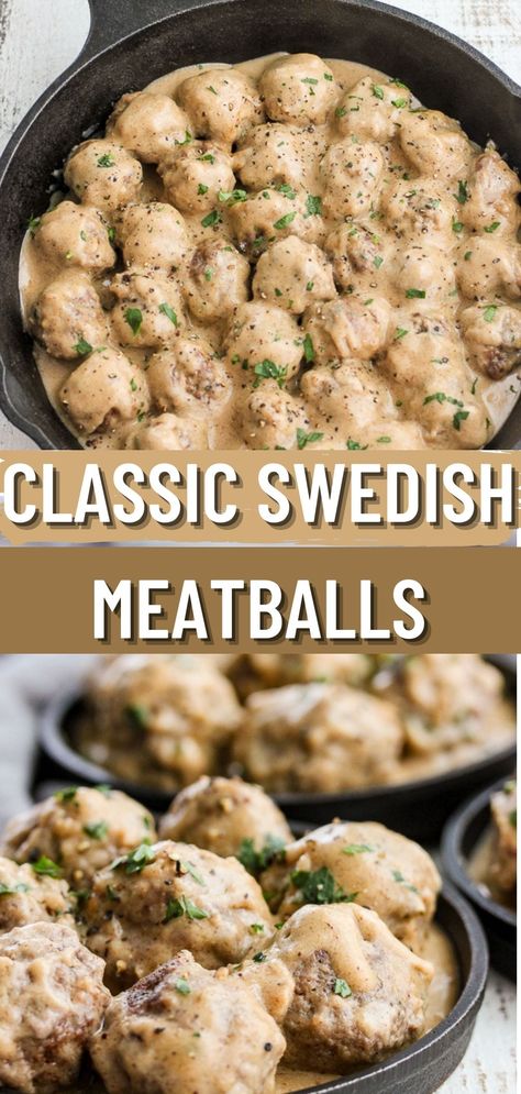 Easy Swedish Meatball Recipe, Swedish Meatballs Easy, Meatball Sauce, Meatball Recipes Easy, Tasty Meatballs, Swedish Meatballs, Great Appetizers, Meatball Recipes, Creamy Sauce