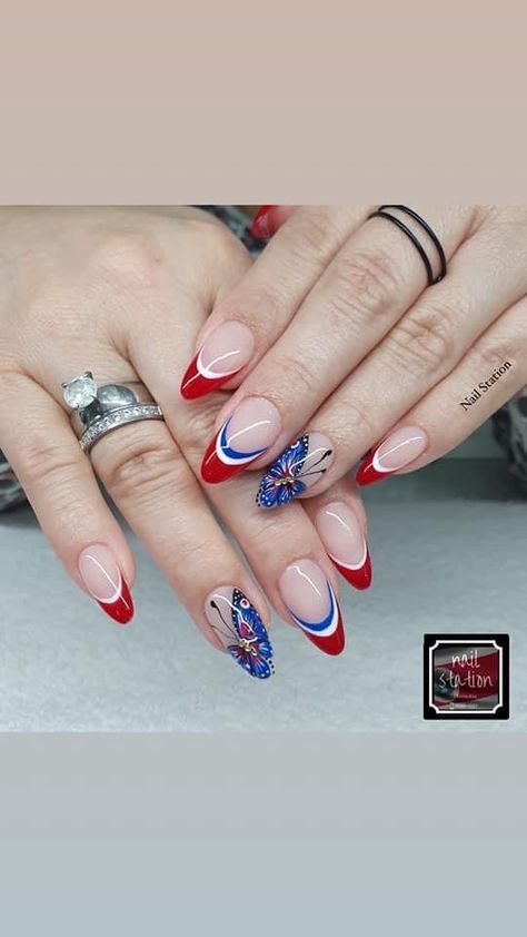 Panama Nails, Independence Nails, Shamrock Nails, J Nails, Flag Nails, Color For Nails, Fall Acrylic Nails, Flag Colors, Long Acrylic Nails