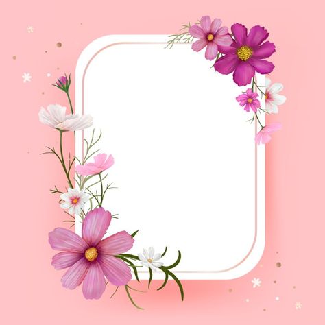 Floral mockup frame illustration | Free Vector #Freepik #freevector #background #flower #frame #wedding Easy Origami Flower, Beautiful Origami, Flower Frames, Wedding Invitation Background, Photo Frame Wallpaper, Mockup Frame, Floral Banners, Photo Frame Design, Easy Origami