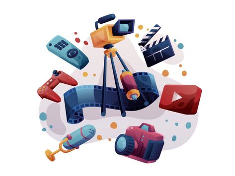 Multimedia Illustration 02 by Unblast on Dribbble Multimedia Design Illustration, Multimedia Illustration, Character Flat, Global Community, Creative Professional, Illustration Design, Mural, Quick Saves, Design