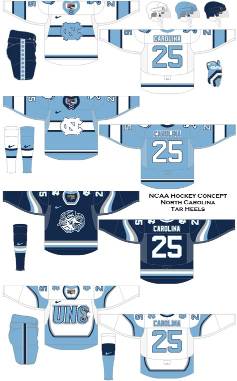 Sport Uniform Design, Hockey Uniform Design, Hockey Uniform, Streetwear Hockey Jersey, Custom Hockey Jersey, Hockey Uniforms, Apparel Design Inspiration, Clothing Design Sketches, North Carolina Tar Heels