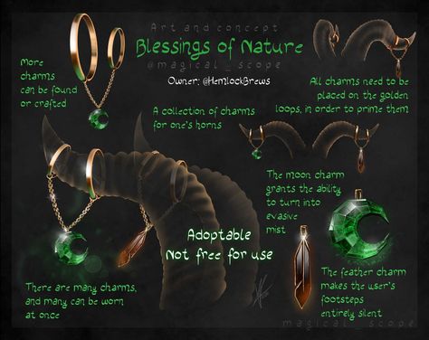 ArtStation - Jewelary Bonus: Horn jewelry, Magical Kaleidoscope Super Powers Art, Magical Accessories, Rp Ideas, Fantasy Props, Magic Design, Horn Jewelry, Magic Aesthetic, Cool Swords, Dnd Art