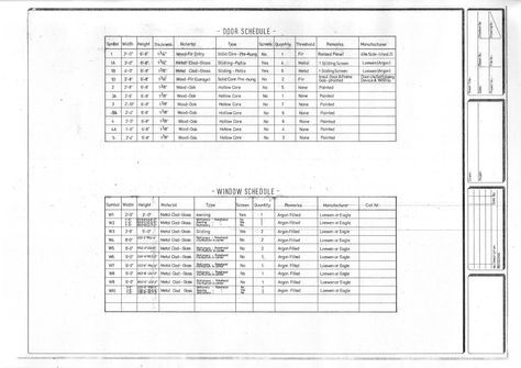 Door & Window Schedules Door Schedule Architecture, Window Schedule Architecture, Window Architecture, Architectural Materials, Victoria Harbour, Car Washer, Building A New Home, Moon Design, Door Window