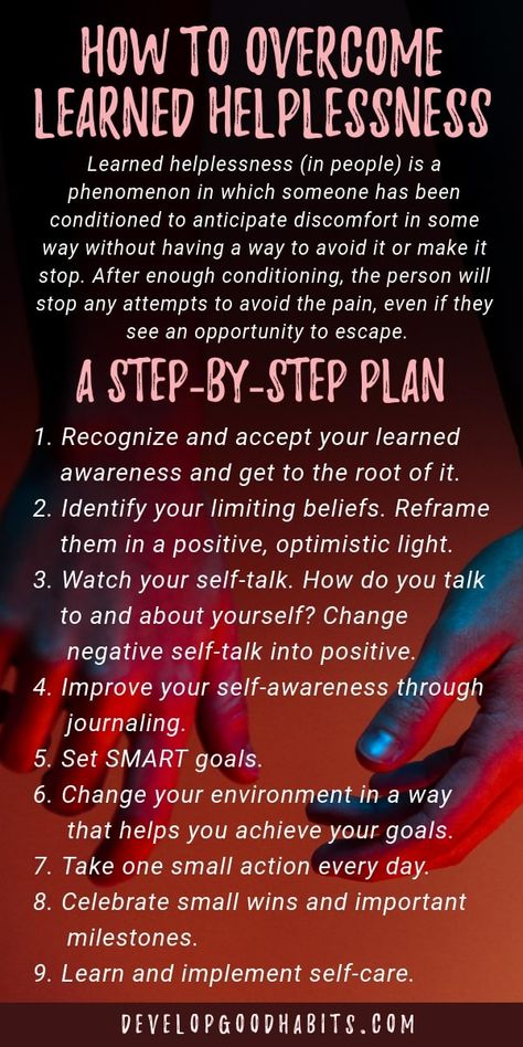 What is learned helplessness? How Can you stop it? A step-by-step plan for identifying learned helplessness thinking and taking actions to stop these negative thought patterns. | self improvement | Habits | Personal development | positive psychology |mental health | personal growth #selfimprovement #mentalhealth #personaldevelopment #selfhelp #positivethinking #mindset How To Take Things Less Personally, Education Psychology, What Is Mental Health, Learned Helplessness, Thought Patterns, Psychology Quotes, Positive Psychology, Utila, Negative Self Talk