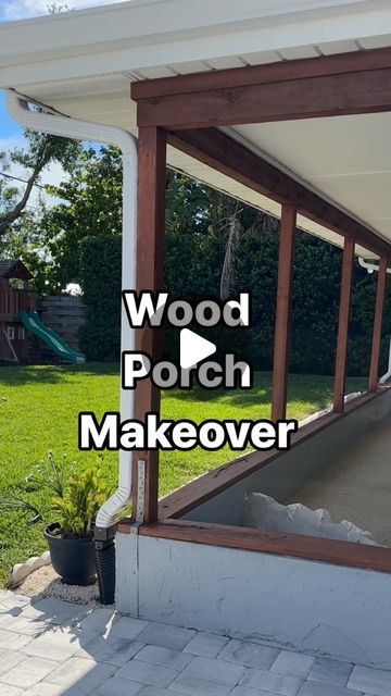 Ashley French | DIY & Home Reno on Instagram: "Our wood porch makeover is complete thanks to @thompsonsWSeal! #TWSPartner This wood desperately needed some love and attention and with just one coat of Thompson’s WaterSeal Semi-Transparent Wood Sealer, we’ve added a rich color plus long lasting protection. This wood sealer protects our wood from sun and water damage and gives the wood a mold and mildew resistant finish. The best part is that the whole process is easy and beginner-friendly! #ThompsonsWaterSeal #Waterproofing #OutdoorProject #ExteriorDesign #WoodStaining" Porch Post Makeover, Wood Porch, Wood Sealer, Porch Posts, Porch Doors, Porch Makeover, Diy Porch, Wood Post, Sun And Water