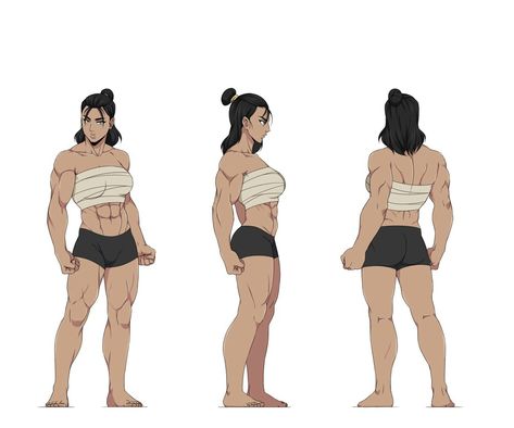 Women Muscle Drawing Reference, Muscular Woman Reference, Muscular Drawing Reference, Muscle Woman Reference, Buff Women Reference, Muscular Character Design, Muscular Woman Character Design, Female Muscle Reference, Body Types Art