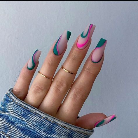 Edgy Nails, Simple Acrylic Nails, Long Acrylic Nails Coffin, Acrylic Nails Coffin Short, Summer Acrylic Nails, Fire Nails, Dream Nails, Pretty Acrylic Nails, Chic Nails