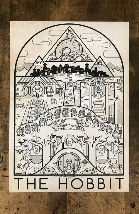 The Hobbit Coloring Pages, The Hobbit Cartoon 1977, Lotr Illustrations, Beorn Hobbit, Bookcase Art, Lord Of The Rings Artwork, Tolkien Artwork, Hobbit Art, Middle Earth Art