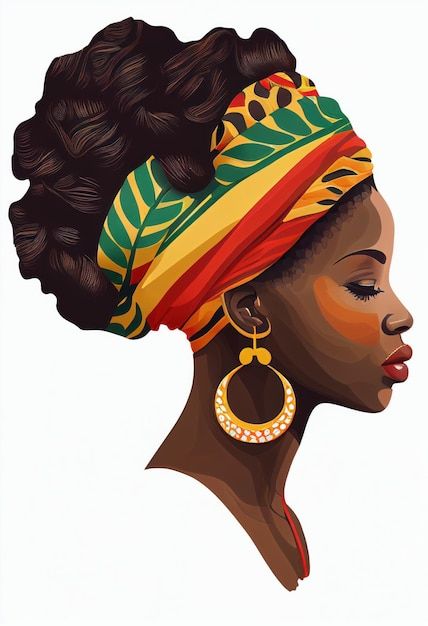 Photo illustration colorée du peuple afr... | Premium Photo #Freepik #photo #culture-africaine #afrique #africain #jour-womans Pinterest Profile Picture, Black Hair Model, Rasta Art, Anime Picture Hd, African Women Art, African Theme, Afrique Art, African Wall Art, Bling Design