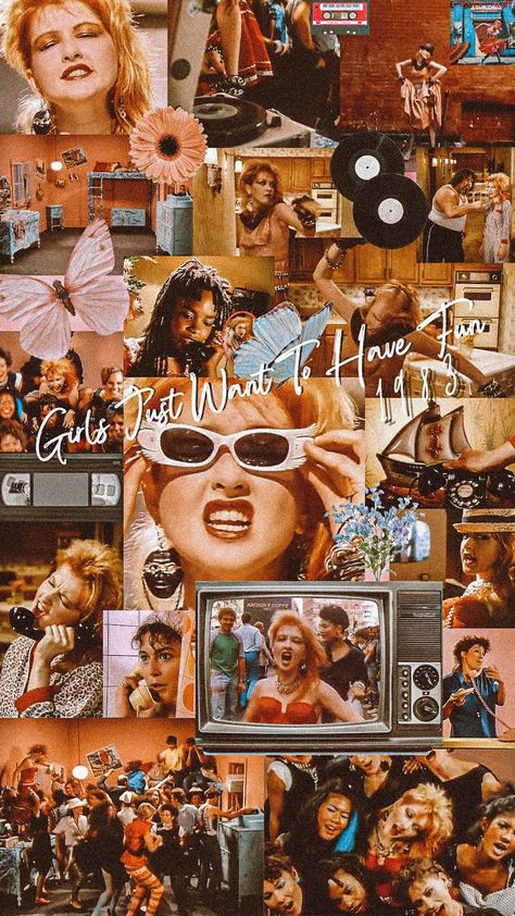 50s Vintage Aesthetic, Cindy Lauper 80's, 50s Wallpaper, 80s Aesthetic Wallpaper, Cindy Lauper, 80s Pop Culture, Best Wallpaper Hd, Travel Collage, Retro Pictures