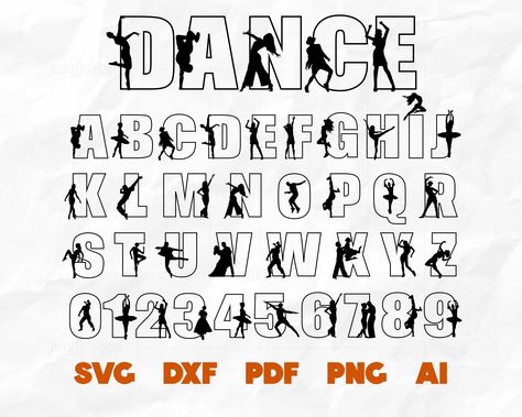 ✅CLICK THE LINK!⬆️ Dance Alphabet SVG! Cut dancing letters & numbers for Cricut and Silhouette with these fun SVG files. #dancesvg #dancingletters . #Dance_Font #Music_Font #Graffiti_Font #Bubble_Letters Dance Lettering, Dance Calligraphy, Dance Font, Dance Shadow, Music Font, Workplace Learning, Christmas Fonts Free, Font Bubble, Lettering Ideas