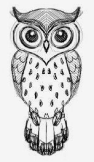 Owl Drawing Simple, Pencil Sketches Easy, Tumblr Drawings, Owls Drawing, Owl Design, Sketches Easy, Owl Art, Arte Animal, Tattoo Design Drawings