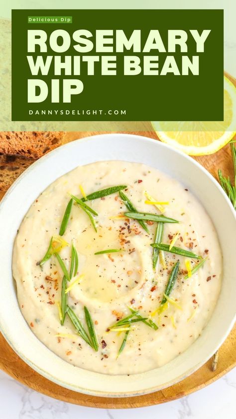 Delicious White Bean Dip with Lemon Zest - A refreshing twist for your taste buds! 🍋🌿 #SnackIdeas #RecipeOfTheDay White Bean Dip Recipe, Bean Dip Recipe, 500 Calories Recipes, Beans In Crockpot, Bean Dip Recipes, White Bean Dip, Crock Pot Dips, Condiment Recipes, Healthy Snack Options