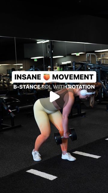 The Sculpt You APP on Instagram: "Internal rotation at the hip is often neglected, but not in @thesculptyou workouts🥵 Not only do the glutes work front to back such as in a squat, but they also work externally/internally to rotate and abduct the hip. Working our glutes during its entire range of motion not only helps create bigger and stronger glutes but also helps improve our mobility💅🏻 With a b-stance RDL you’re going to set up exactly the same way, but you are going to internally rotate towards your working leg as you come down. You will feel a huge stretch across your glutes, SQUEEZE the working cheek as you come up. Let us know if you would like a form breakdown👀 how are you liking this months split? #bstancerdl #bootybuilding #bootyworkout #growyourglutes #formvideo #workoutmotiv B Stance Rdl Form, B Stance Rdl, Body Workout, Range Of Motion, Full Body Workout, Full Body, Motion, Split, Gym